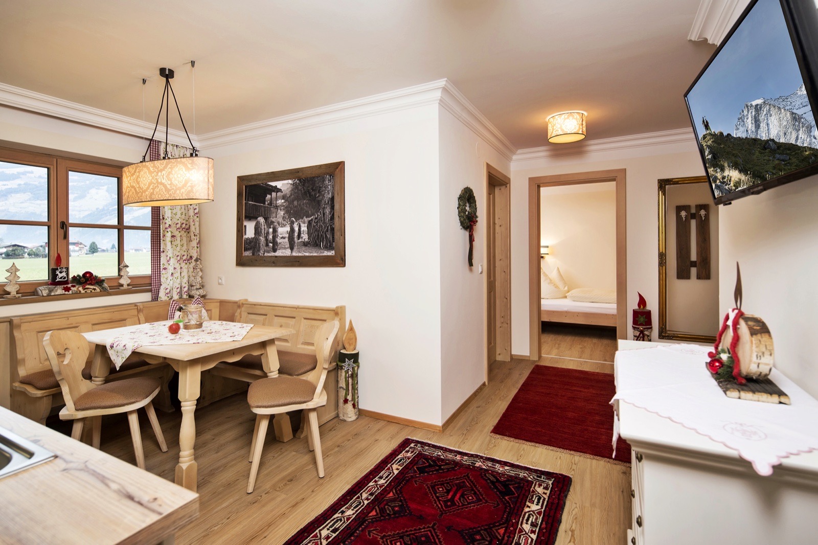 Schlafzimmer der Ferienwohnung Heustadl