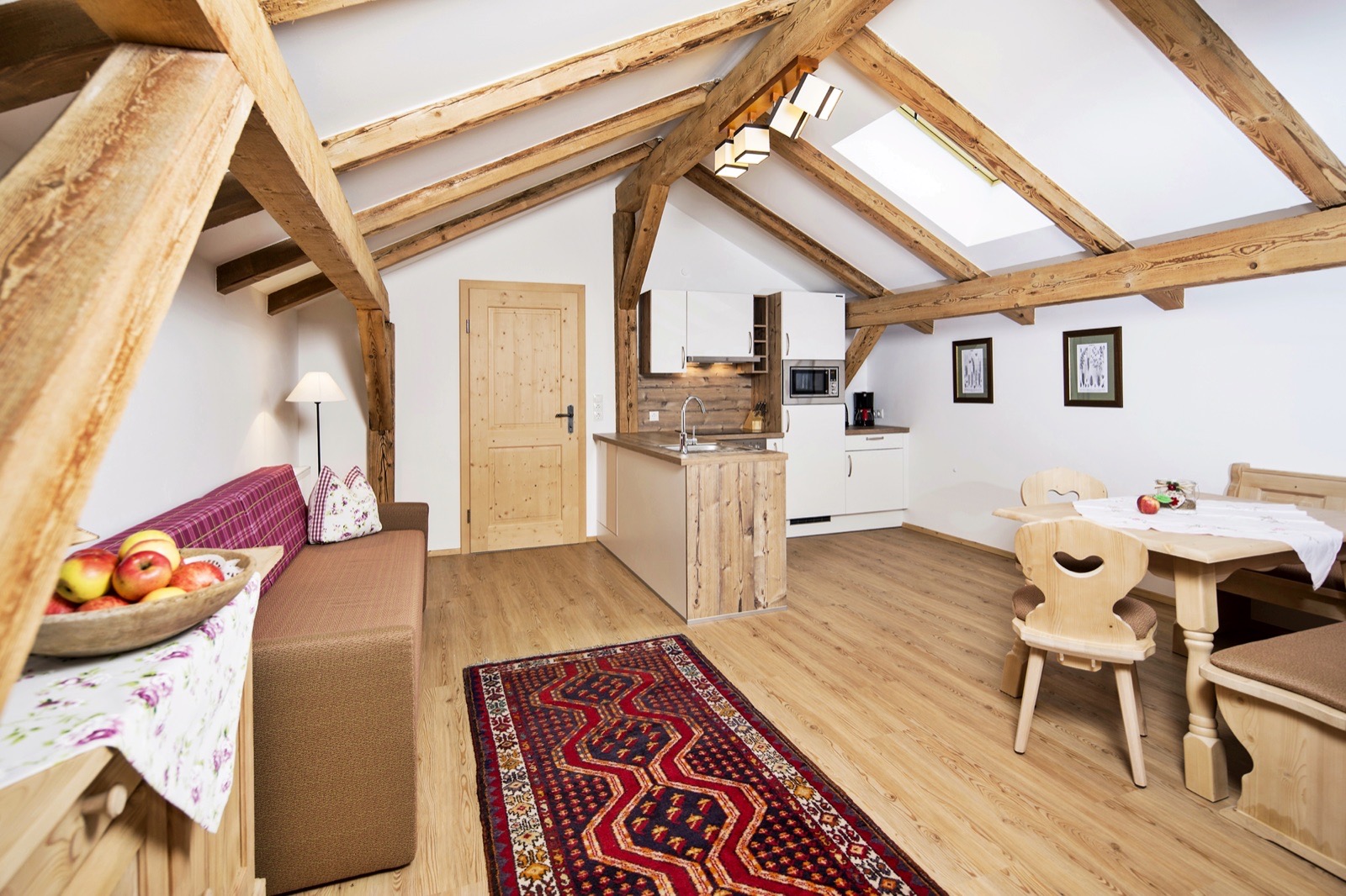 Wohnbereich der Ferienwohnung Kornkammer